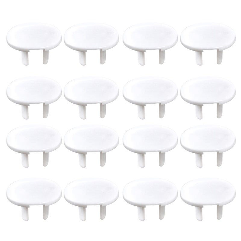 38PCS Baby Children Safety Outlet Covers 2-prong Socket Protector Durable Electric Socket Cover (White) - Image 1