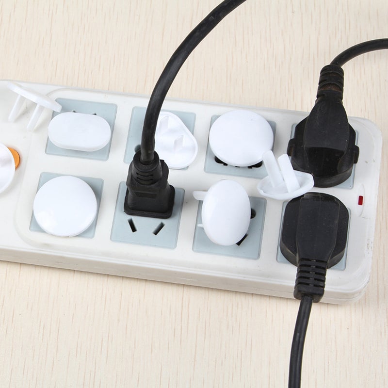 38PCS Baby Children Safety Outlet Covers 2-prong Socket Protector Durable Electric Socket Cover (White) - Image 2
