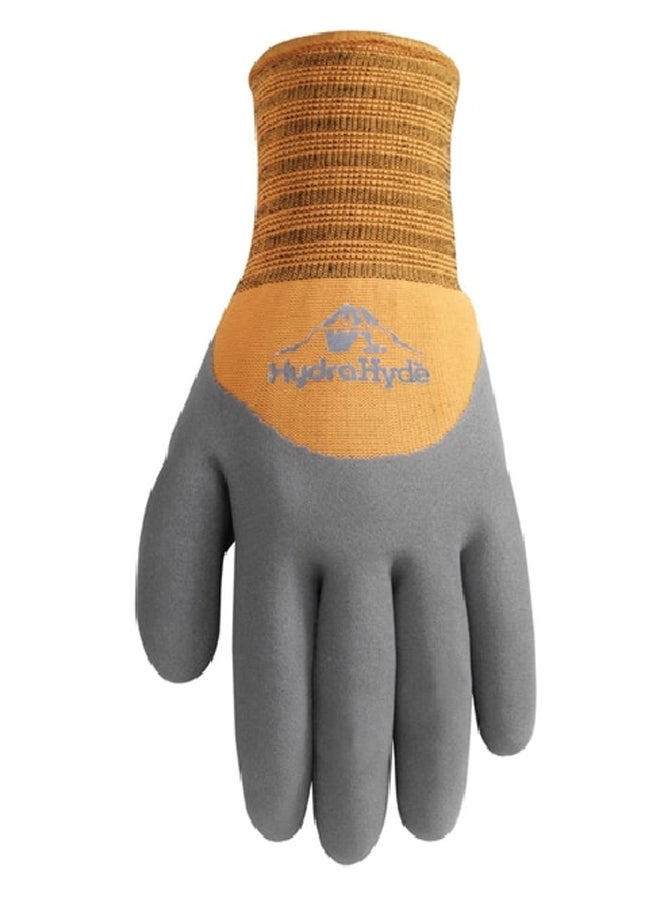 Durable Comfortable Fit Lined Design Protective Latex Gloves Grey and Orange Large 555L