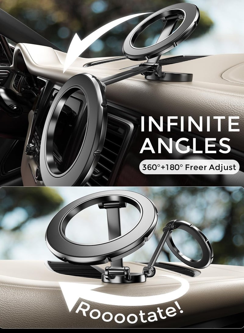 TIGER MagSafe Car Mount with 360° Rotation for iPhone 15/14/13/12 Pro Max – Magnetic Phone Holder for Car Dashboard & Air Vent – Strong Grip, Auto-Alignment, One-Hand Operation, Wireless Charging Compatible - Image 4