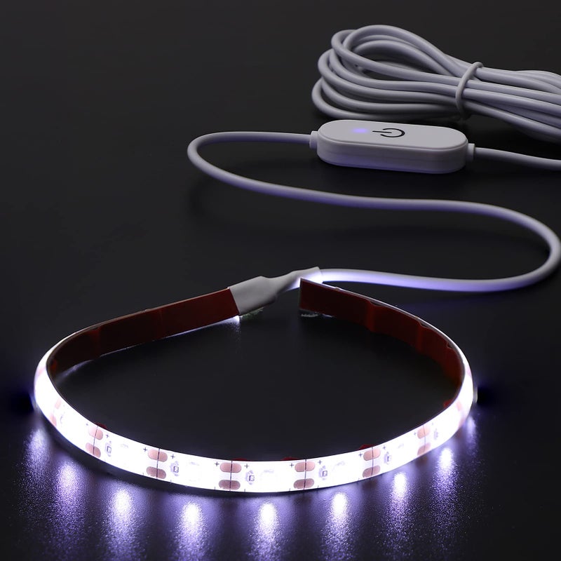 Uonlytech 2 Sewing Machine Strip Light, USB 6500K Self- Adhesive Light Strip White Light Strip Sewing Machine LED Lamp for Family- Worker - Image 2