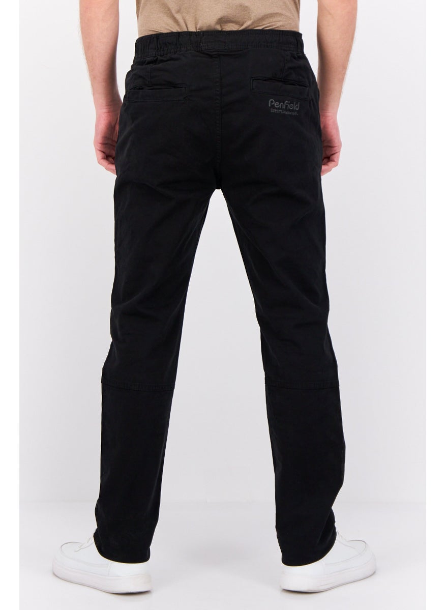 Penfield Men Regular Fit Solid Drawstring Chino Pants, Black  - Image 3