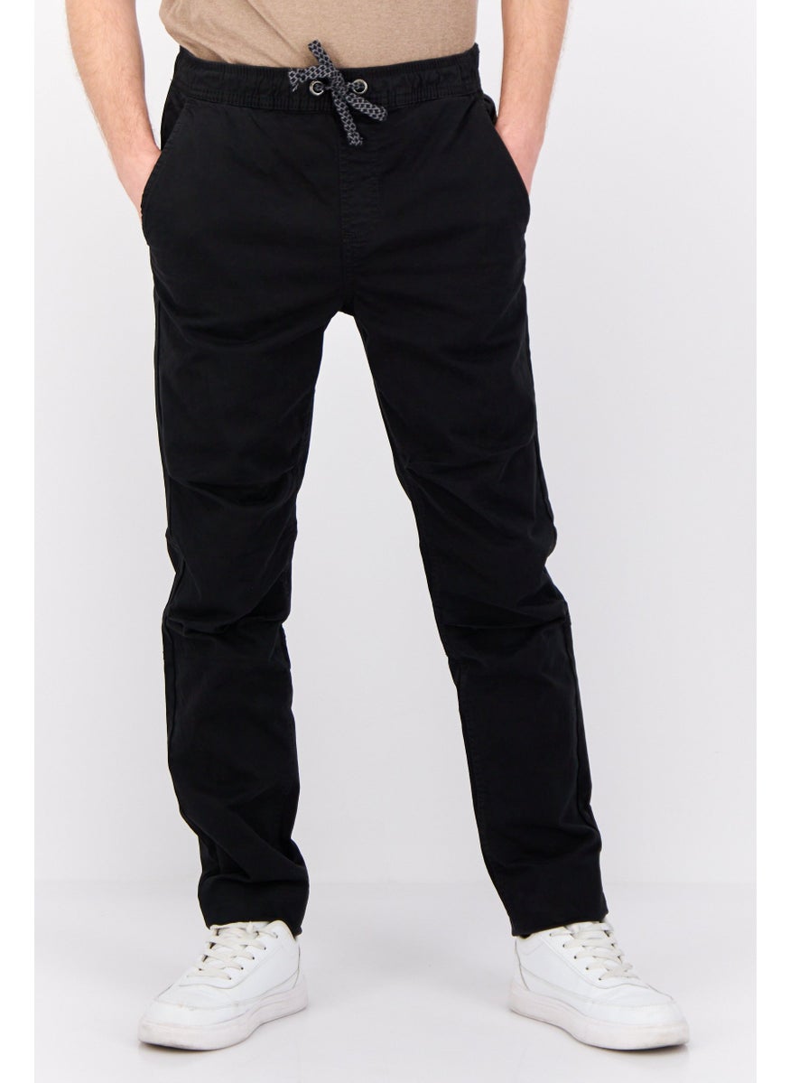 Penfield Men Regular Fit Solid Drawstring Chino Pants, Black  - Image 1
