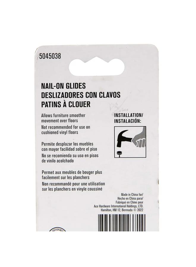 ACE 4-Piece Round Shape Plastic Nail On Glide Set White 2.2cm AI0001  - Image 3