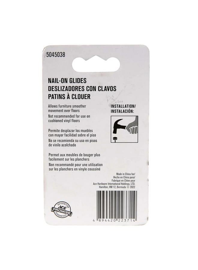 ACE 4-Piece Round Shape Plastic Nail On Glide Set White 2.2cm AI0001  - Image 2