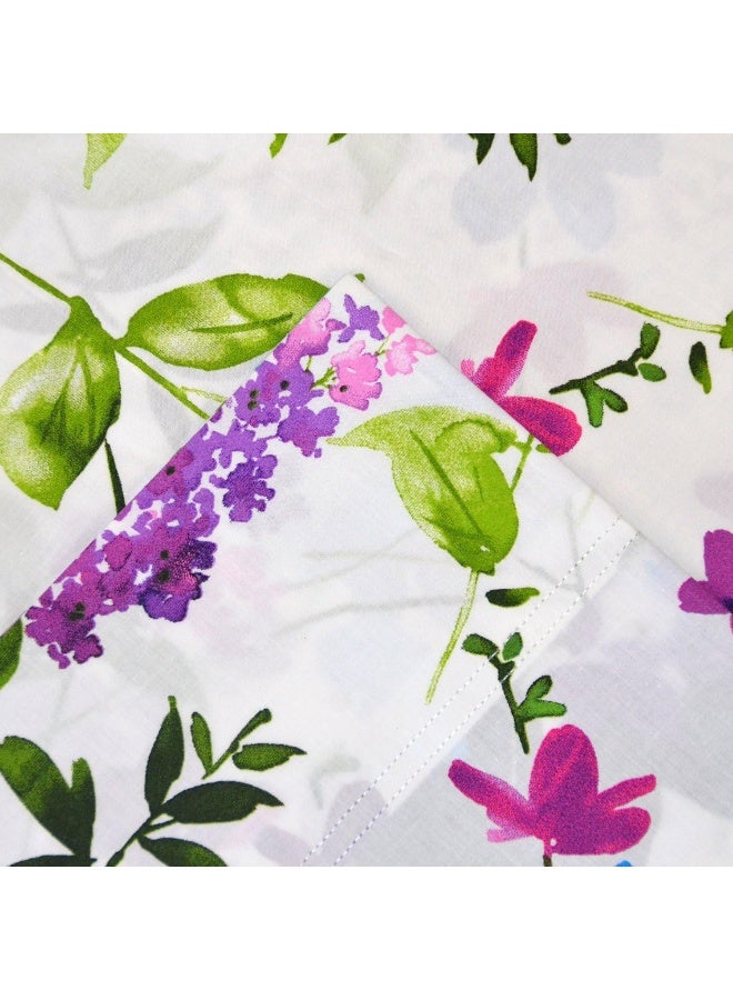 Pointehaven Bedding 4 Pieces Queen 100 Cotton Percale Sheets Printed Bed Sheet  Pillowcase Sets Soft Cotton Bed Sheets Set Fits Mattress 19 inches Deep Pocket Queen Prima - Image 5