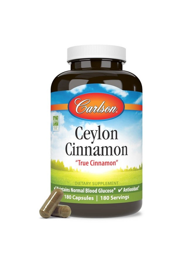 Carlson كارلسون - قرفة سيلان، مكملات القرفة، 500 ملغ، أقراص مستخلص القرفة، كبسولات قرفة سيلان، 180 كبسولة - Image 5