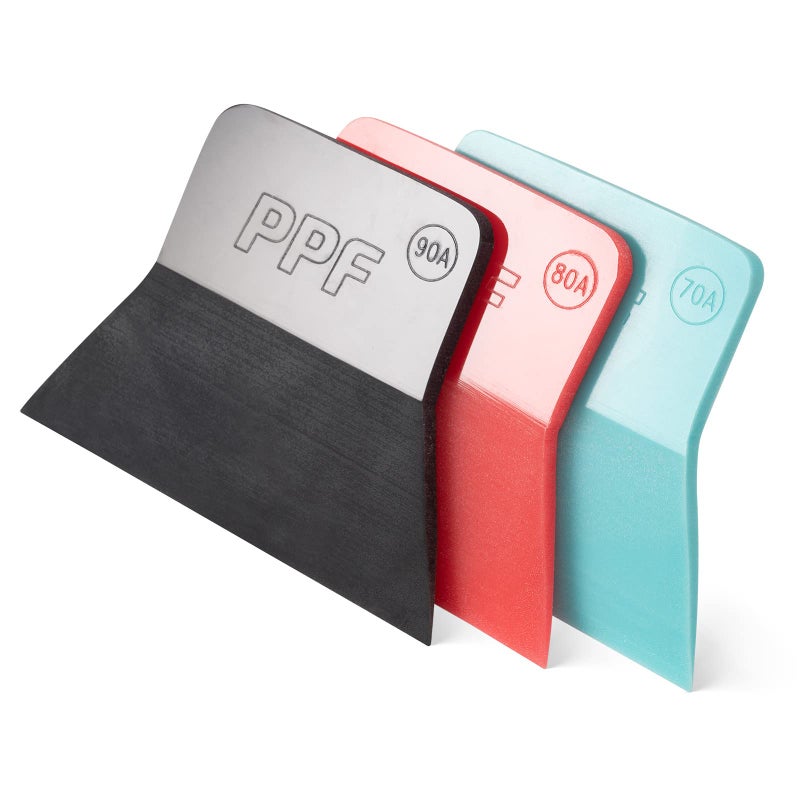 FOSHIO PPF Squeegee Vinyl Wrap Tool 3 In 1 Different Hardness AntiScratch Rubber Scraper Soft TPU Mini Squeegee Window Tint Tool for Paint Protection Film Squeegee for Window Cleaning - Image 2