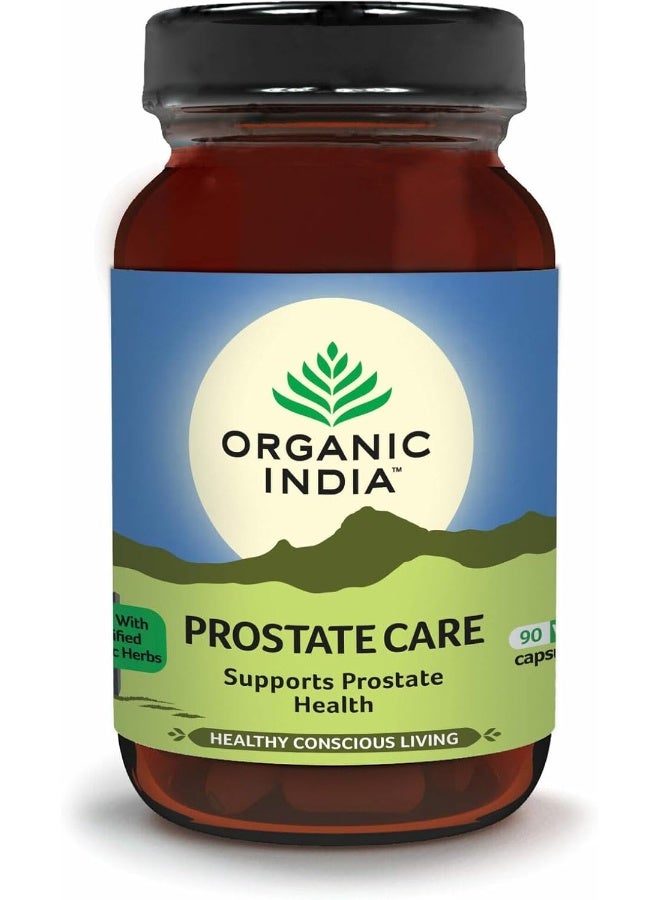 Organic India Prostate Care Supplement | Supports Prostate Health, Urinary Flow & Healthy PSA Levels | Helps Reduce Enlarged Prostate Symptoms | 90 V-Caps - Image 1