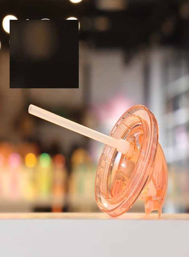 TEMSON Double Wall Cartoon Printed Sipper with Straw,Jelly Freezer Water Sipper for Kids, Acrylic Sipper Bottle with Straw - 450 ML (C - Pink)(BB 9017) - Image 4