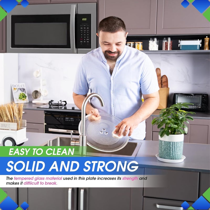 Bagean استبدال طبق الميكروويف 12 3/4" يناسب 1B71961F من LG و Kenmore - يحل محل طبق دوران الميكروويف بالضبط - صينية طهي دوارة للفرن لتحسين إعادة التسخين والطهي - Image 4