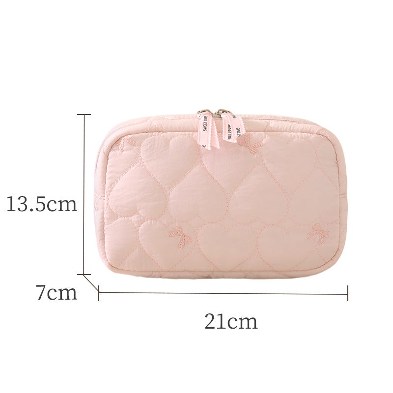 Beilian Portable Cosmetic Bag, Fashion Bow, Travel Organizer - Image 1