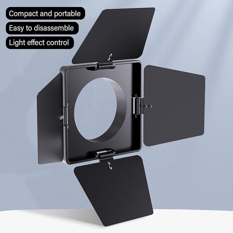 Aluminum Alloy Four Leaf Light Baffle Flexible Mount for Video Portrait Vlogging - Image 3