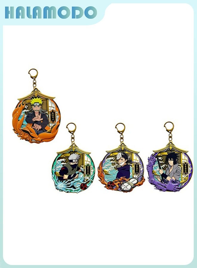 Halamodo Mysterious Box! 4-Piece Naruto Pastel Shades Metal Charms Blind Set - Includes Naruto Uzumaki, Kakashi and More - Which One Will You Unbox - Image 1