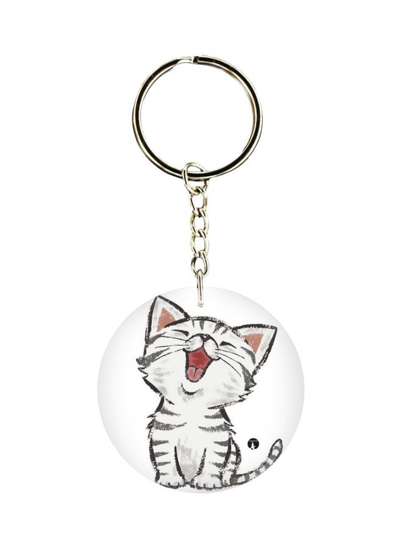 Cat Printed keychain