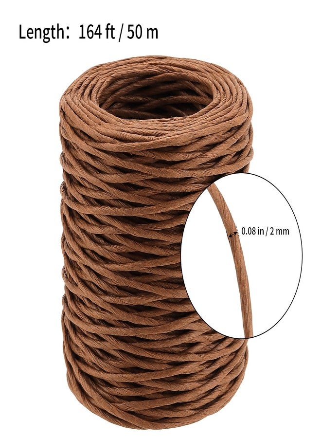 SHEUTSAN 4 PCS 2mm x 164ft Brown Floral Wire, 656ft Bind Wire Twine for Artificial Flower Making, DIY Projects - Image 2