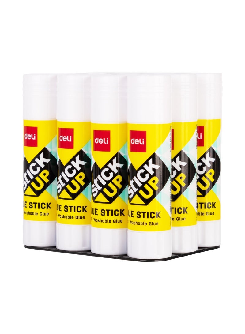 Deli 12-Piece Glue Stick 8gm Content Per Tube - Image 1