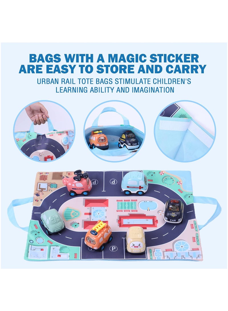 MileMelo Baby Toy Cars with Play Mat Storage Bag, Push and Go Car Toddler Toy Friction Powered Cars, Best Gift Toy for 1 2 3 4 5 Year Old Boys Girls Early Educational Children Birthday  - Image 3