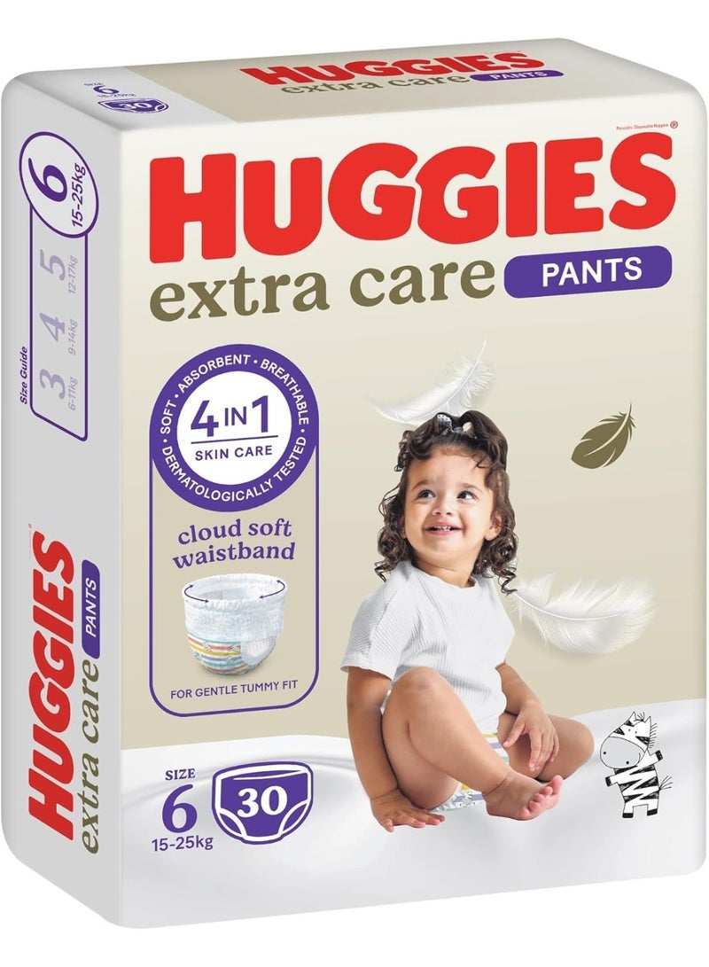 Huggies, Extra Care Culottes, Size 6, 15-25 kg, 30 Diaper Pants - Image 1