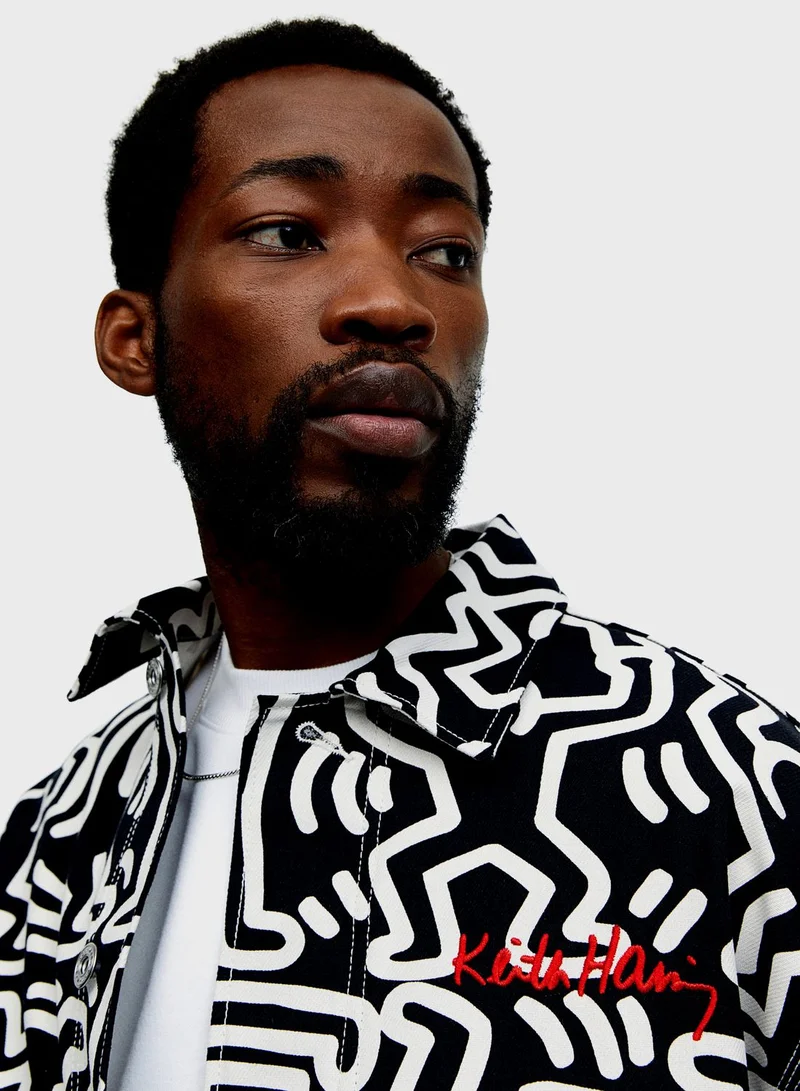 H&M Printed Regular Fit Shacket