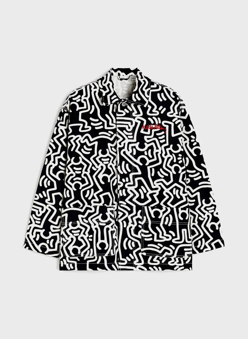 H&M Printed Regular Fit Shacket