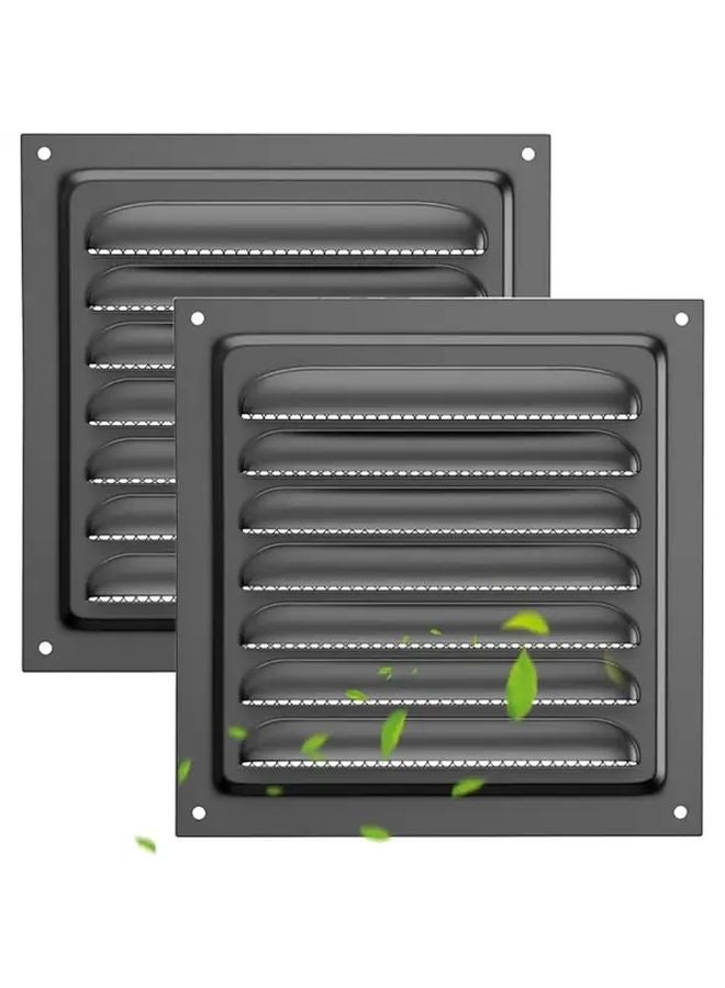 2pcs Heavy Duty Metal Loft Vents Wall Grilles Adjustable Louvered Slats Net Ventilation - Image 1