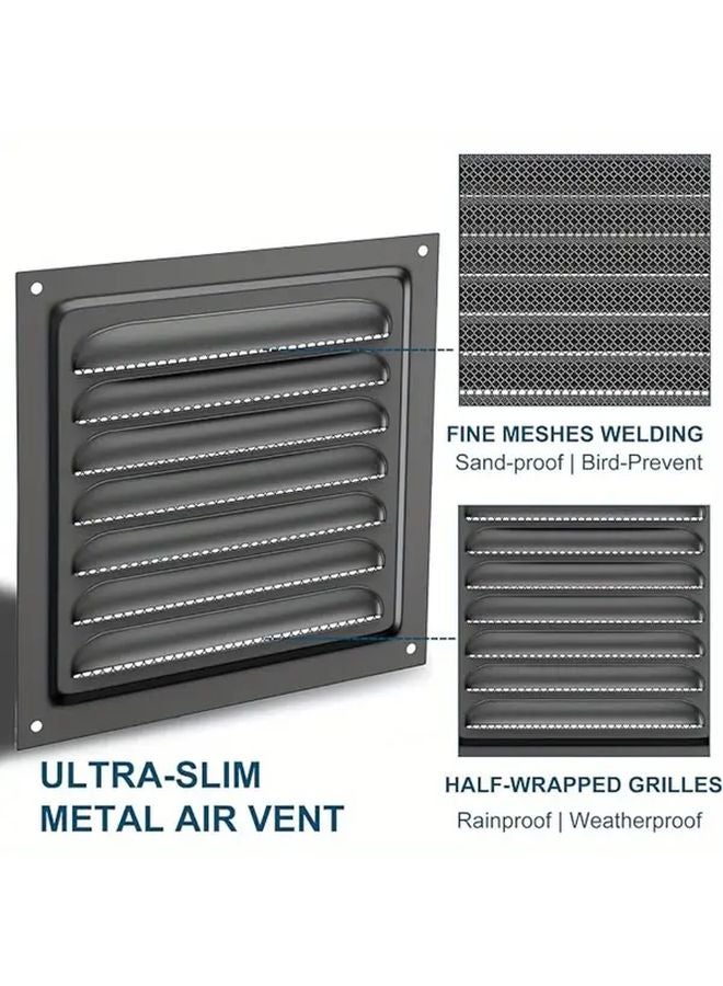 2pcs Heavy Duty Metal Loft Vents Wall Grilles Adjustable Louvered Slats Net Ventilation - Image 4