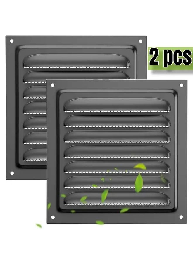 2pcs Heavy Duty Metal Loft Vents Wall Grilles Adjustable Louvered Slats Net Ventilation - Image 2