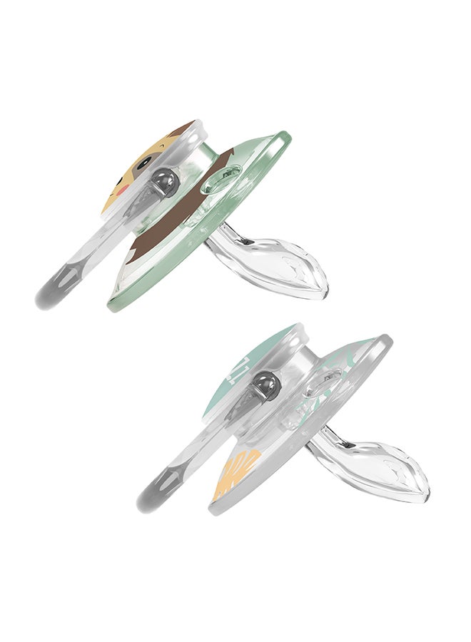 دكتور براونز PreVent PRINTED SHIELD Soother - Stage 2, Green, 2-Pack - Image 2