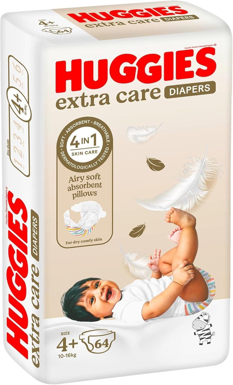 Huggies Extra Care Diapers Size 4+ Jumbo Pack - Image 2