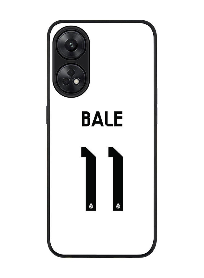 Rugged Black edge case for Reno 8T 4G Slim fit Soft Case Flexible Rubber Edges Anti Drop TPU Gel Thin Cover - Bale Real Jersey