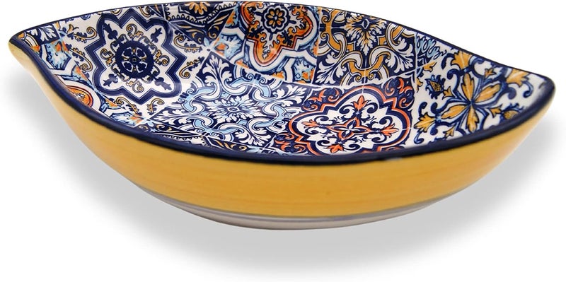 Portuguese Pottery Alcobaa Ceramic Side Dish Serving Bowl  Set of 2 - Image 3