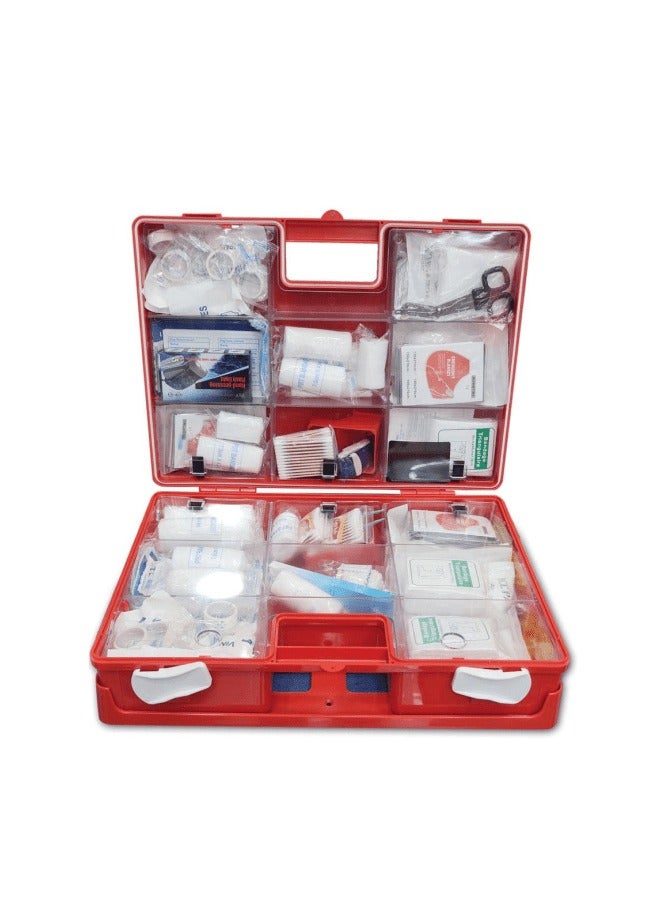 مرقمة صندوق إسعافات أولية ABS لـ 100 شخص وفقًا للمعايير الأوروبية - Image 2