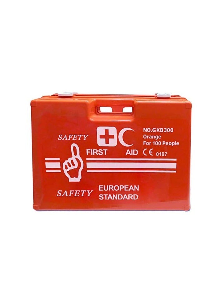 مرقمة صندوق إسعافات أولية ABS لـ 100 شخص وفقًا للمعايير الأوروبية - Image 1