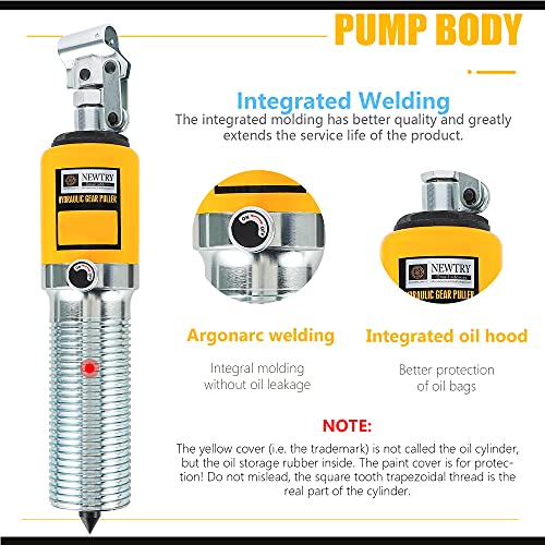 NEWTRY مجموعة سحب التروس الهيدروليكية NEWTRY بوزن 10 طن، فاصل سحب محامل العجلات، ساحب 3 فكوك، عمودي وأفقي، مع حقيبة، إصلاح ميكانيكي ثقيل - Image 3