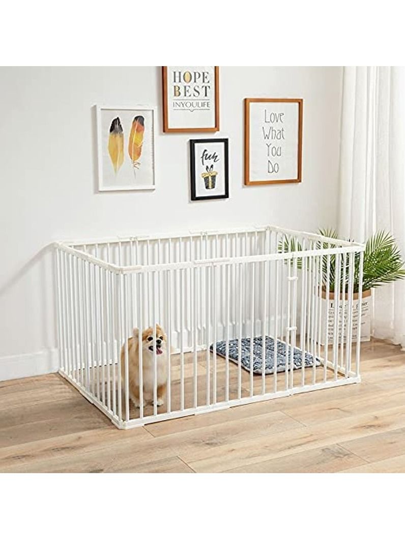 Rubik Dog Fence Indoor Cage For Medium Large Dogs Portable Yard Fence Playpen Indoor Isolation Barrier (10 Panels Each Panel Size 42cm x 68cm)  - Image 2