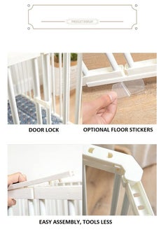 Rubik Dog Fence Indoor Cage For Medium Large Dogs Portable Yard Fence Playpen Indoor Isolation Barrier (10 Panels Each Panel Size 42cm x 68cm)  - Image 3