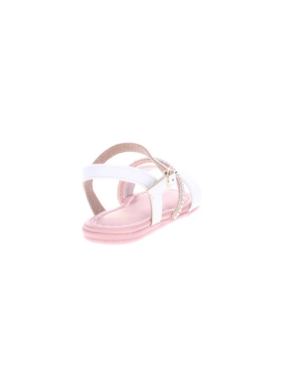 MOLEKINHA Molekinha Infant Girls Sandals With Back Strap White | Made In Brazil