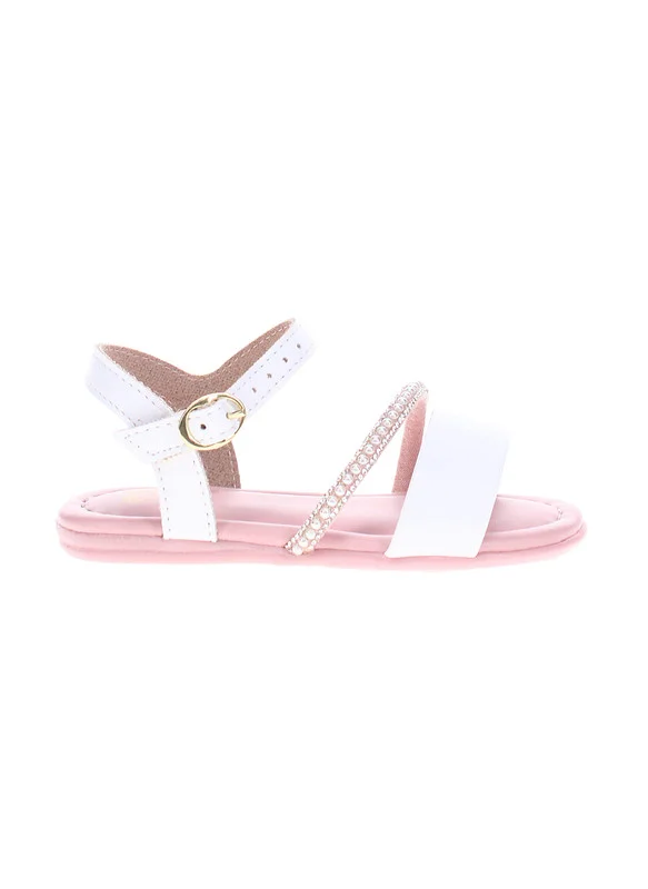 MOLEKINHA Molekinha Infant Girls Sandals With Back Strap White | Made In Brazil