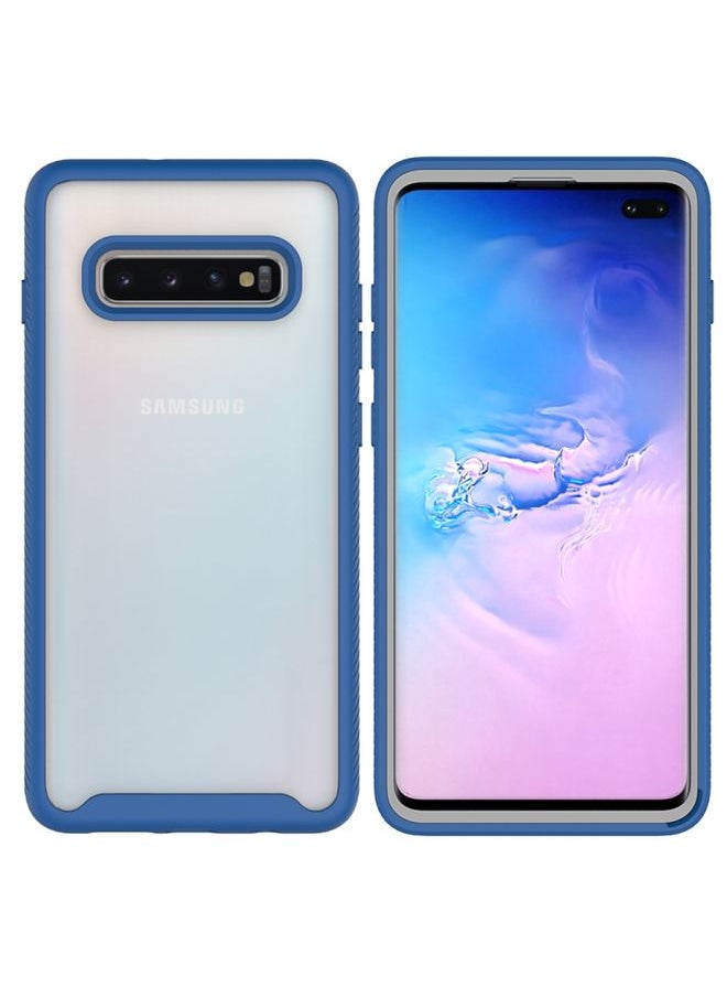 Generic - Case Cover For Samsung Galaxy S10 Plus Starry Sky Solid Color Series Shockproof PC + TPU Protective Case Royal Blue - Image 1