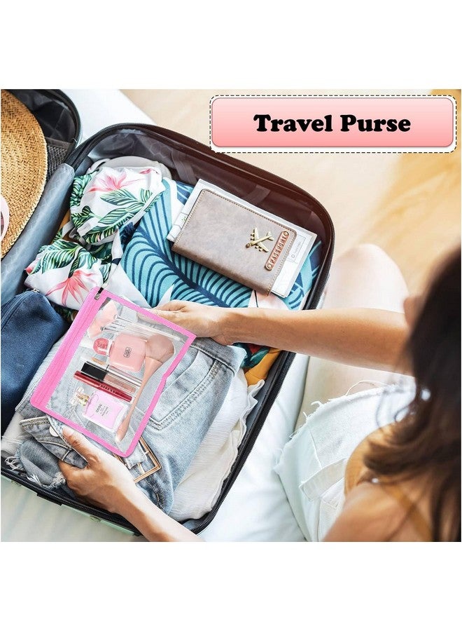 Lify PVC Clear Zipper Waterproof Pouches Pencil Pouchs Makeup Pouch Envelopes Folder Storage Multi Purpose, Office Supplies- 4 Piece Pack (Black, Grey, Yellow & Baby Pink (1-1Pcs)) - Image 4