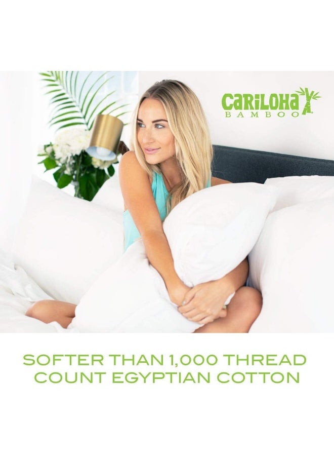 Cariloha Classic 4-Piece Twill Sheet Set | Beach Linen | Queen | Viscose Material | Allergy Resistant and Extra Soft | Cooling for Hot Sleepers | Corner Bands - Image 5