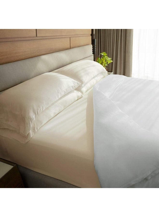 Cariloha Classic 4-Piece Twill Sheet Set | Beach Linen | Queen | Viscose Material | Allergy Resistant and Extra Soft | Cooling for Hot Sleepers | Corner Bands - Image 2