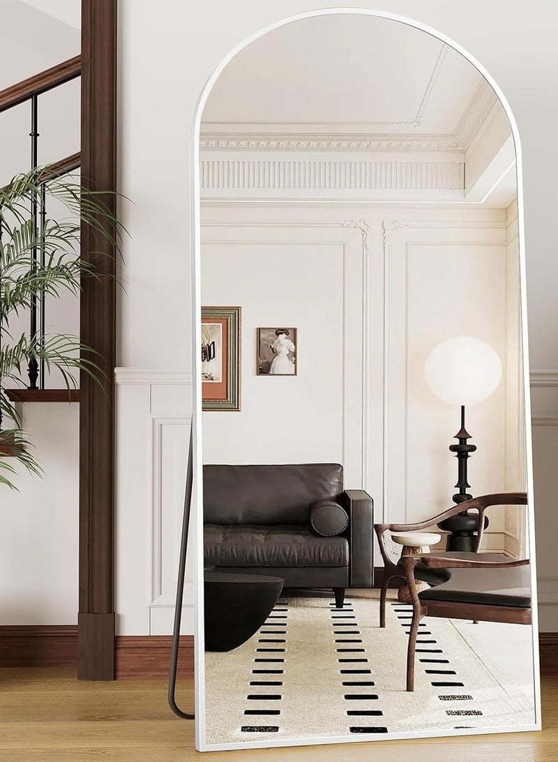 تايمي مرآة كبيرة بتصميم انيق 160x50سم - مرآة كاملة الطول باطار معدني فضي واستاند خلفي - تصميمها الرائع يناسب غرفة المعيشة وغرف اللبس وغرف النوم - Image 2