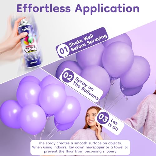 LOOLEY Balloon Shine Spray, 20 fl.oz 7+ Days Ultra Lasting High Shine Balloon Spray, Waterproof and Instant Gloss Formula, No-Wipe Design, Fragrance-free, Perfect for Party and Event Decorations - Image 3
