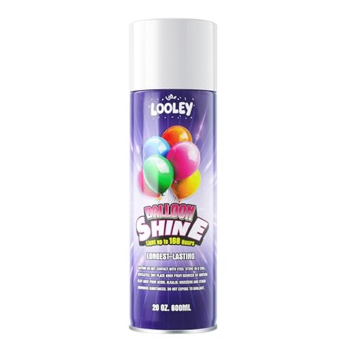 LOOLEY Balloon Shine Spray, 20 fl.oz 7+ Days Ultra Lasting High Shine Balloon Spray, Waterproof and Instant Gloss Formula, No-Wipe Design, Fragrance-free, Perfect for Party and Event Decorations - Image 1