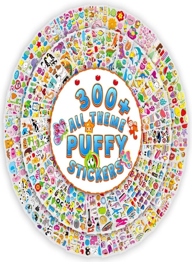 Amitasha 3D Puffy Stickers for Kids, 200+ Cute Sticker Animals, Unicorns, Cartoon, Vehicle, Stamp, Space Pre Glue Stickers for Crafting & Scrapbooking (Assorted) - Image 1