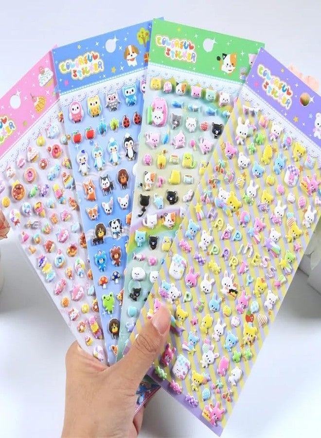 Amitasha 3D Puffy Stickers for Kids, 200+ Cute Sticker Animals, Unicorns, Cartoon, Vehicle, Stamp, Space Pre Glue Stickers for Crafting & Scrapbooking (Assorted) - Image 4