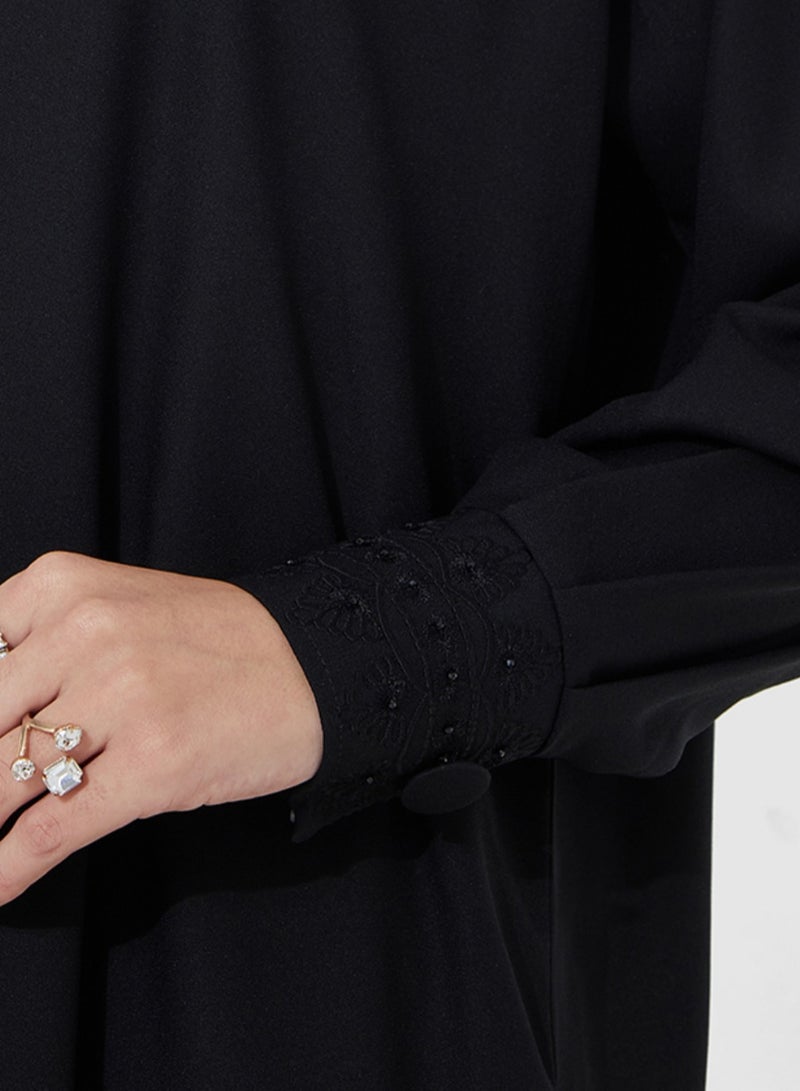 Rosette Abaya Abaya Casual With Black Embroidery - Image 2