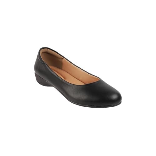 Mochi Women Black Synthetic Comfort Casual Slip-On Ballerinas UK/7 EU/40 (31-672) - Image 3